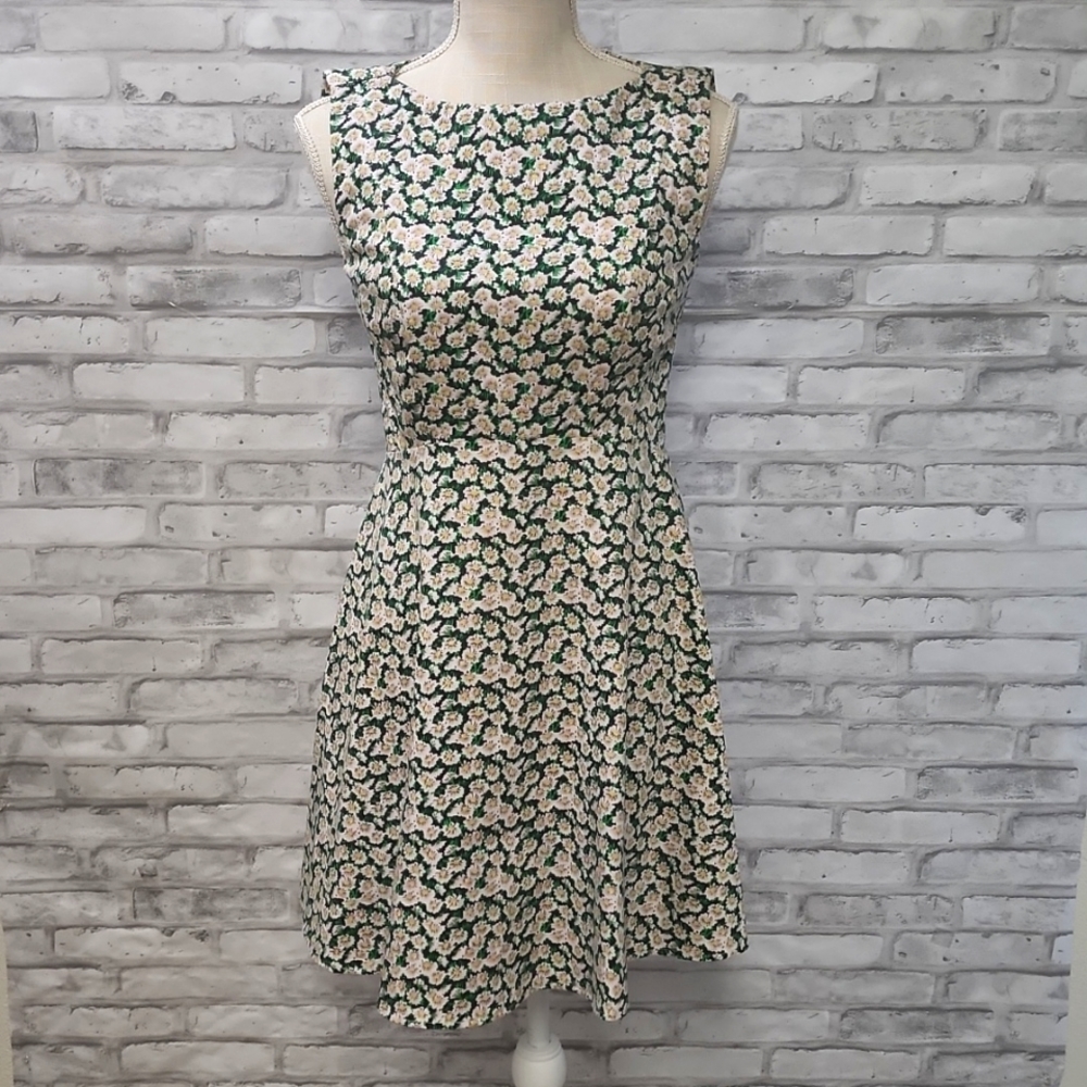 French Connection Daisy Floral Fit Flare Mini Dress